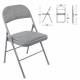 Стул складной  "Golf Plus CF-003 КОМФОР"Т, серый каркас, серая ткань, 532890. Фото товара с разных ракурсов.