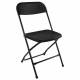 Стулья складные  "Golf CF-002", КОМПЛЕКТ 4шт., черный каркас, пластик черный, 533030. Фото товара с разных ракурсов.
