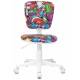 Кресло детское Бюрократ CH-W204NX мультиколор маскарад крестов. пластик пластик белый. Фото товара с разных ракурсов.