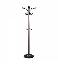 Вешалка-стойка  "CR-274", металл/мрамор, 1,8 м, на диске диаметром 36 см, 5 крючков + 4 дополнительных, венге, 601744