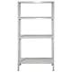 Стеллаж металл BOOMHOUSE (БУМХАУС) в1500*ш750*г300мм, 4 полки, нагрузка на стеллаж до 120 кг, белый, 291419. Фото товара с разных ракурсов.
