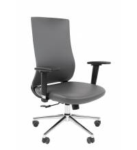 Офисное кресло Chairman 500LUX Россия экокожа cерый БП